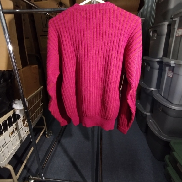 Alexander Julian Vibrant Pink Sweater with Colorful Diamond Details - Picture 2 of 4